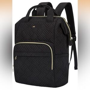Black Quilted Women's Backpack